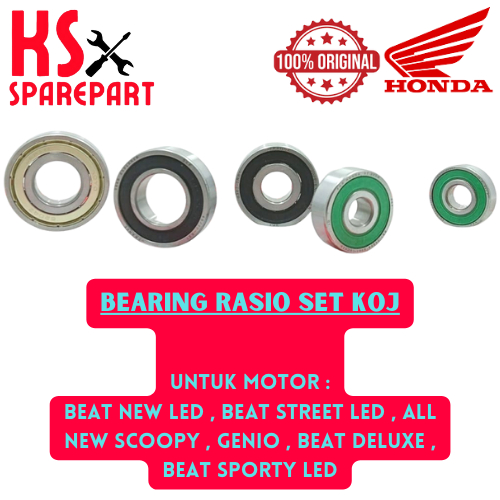 Jual BEARING RASIO SET KOJ ASLI ORIGINAL HONDA ALL NEW SCOOPY/GENIO ...