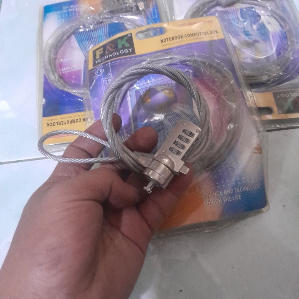 Jual KUNCI PENGAMAN LAPTOP / NOTEBOOK COMPUTERLOCK MEREK F&K NEW ...