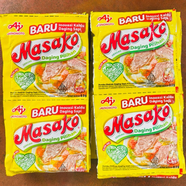 Jual MASAKO SAPI SACHET 1 RENCENG/12pcs | Shopee Indonesia