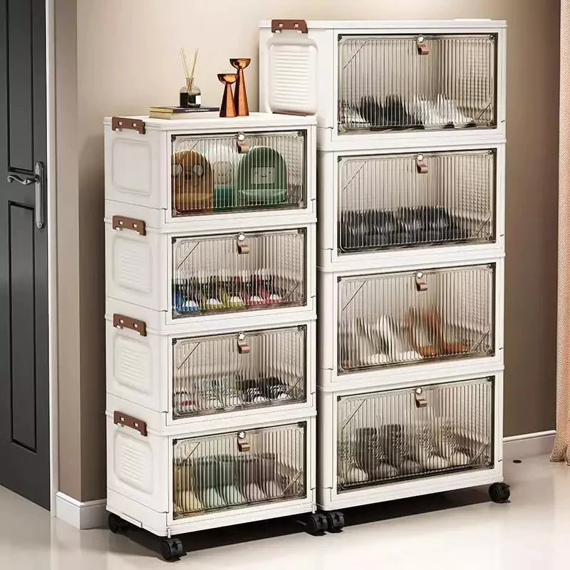 Gambar 7 Lemari Lipat Serbaguna 38cm Anti Debu Rak Storage Transparan Premium