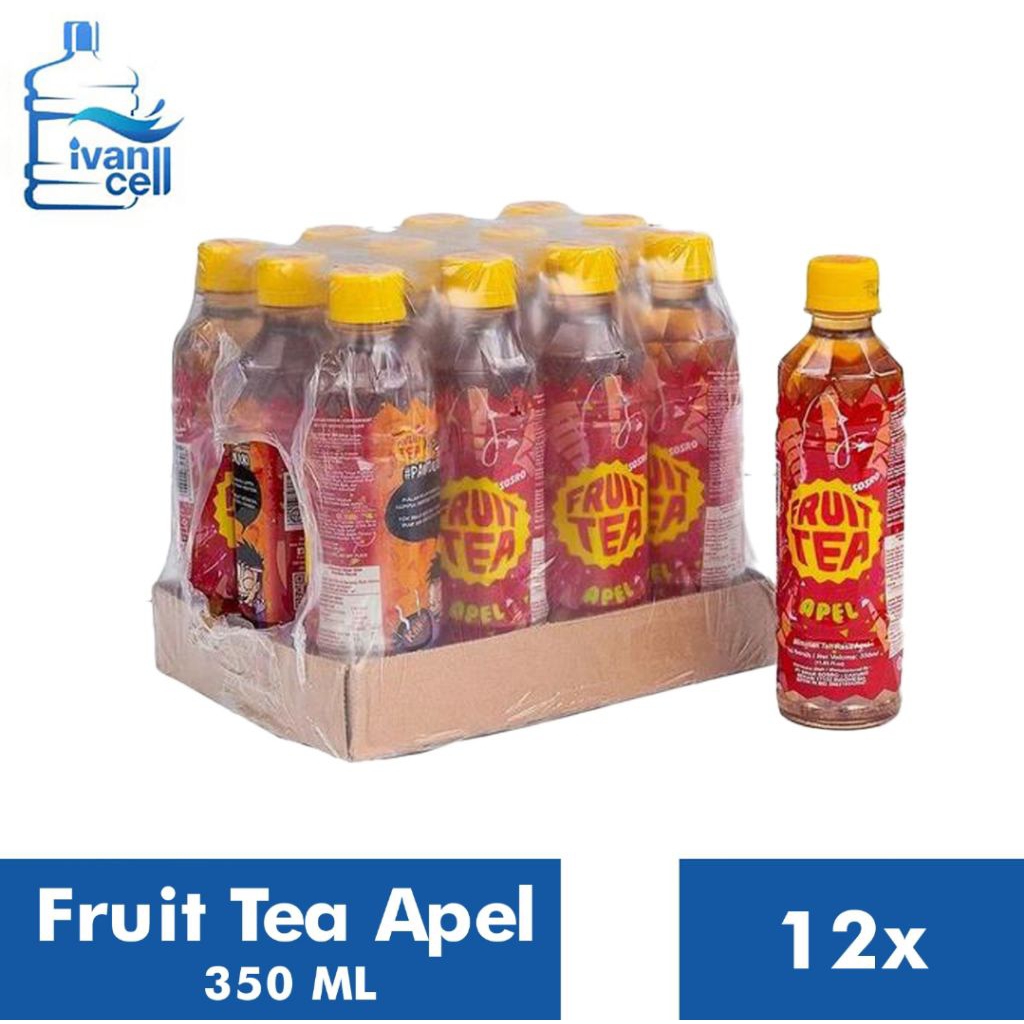 Jual [INSTANT] (1 PACK) FRUIT TEA APEL 350 ML isi (12 BOTOL) - ORIGINAL ...