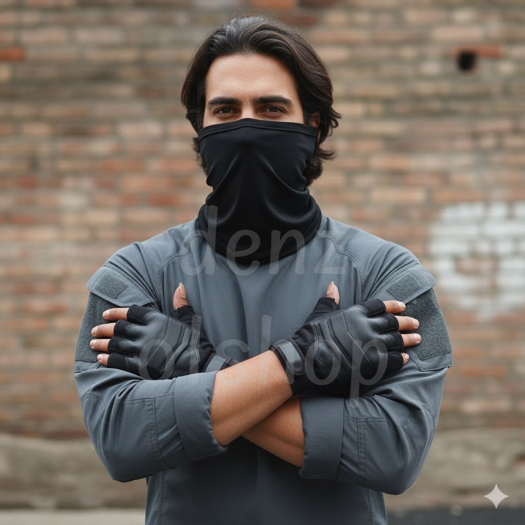 Jual Sarung Tangan Motor Model Pangkat Dan Buff Hitam Polos Untuk Pria ...
