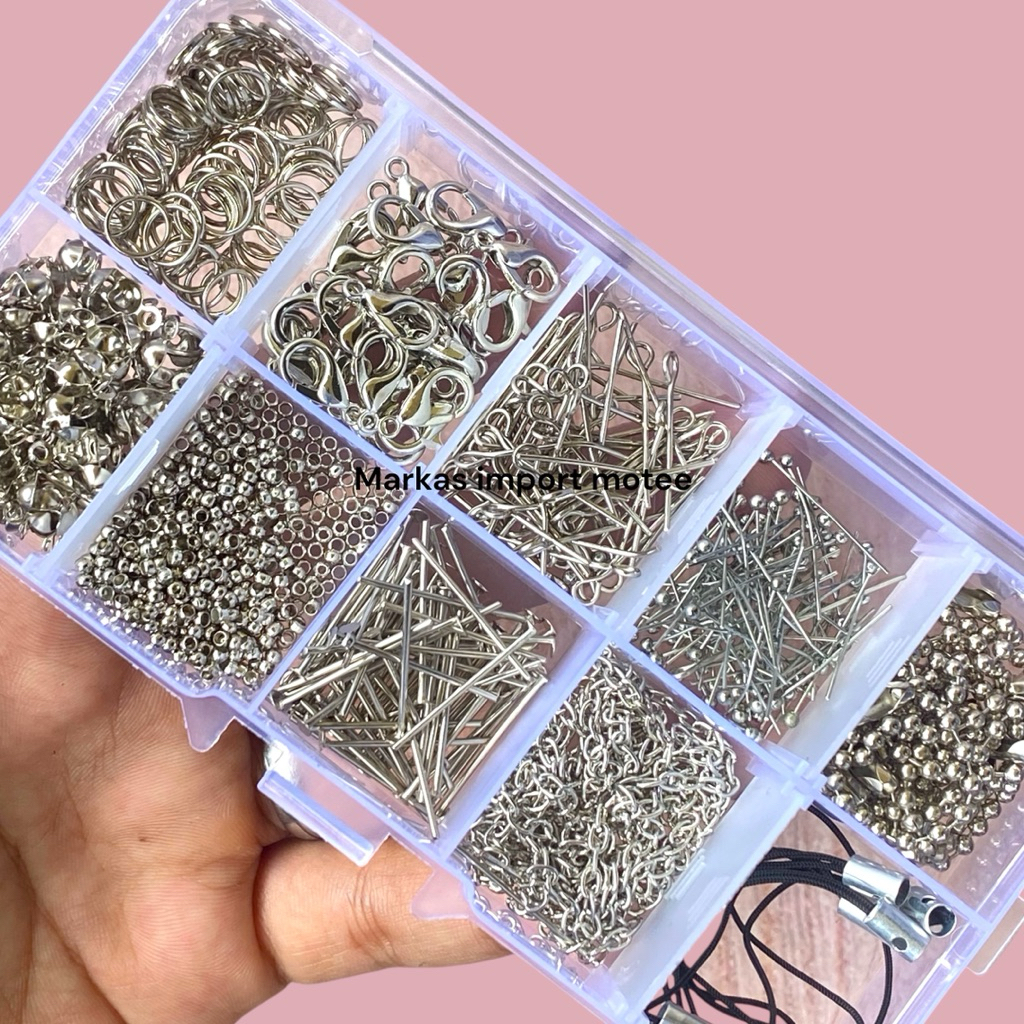 Jual DIY Manik Manik Set Meronce Gelang Kalung + Tang Aksesoris 3 in 1 ...