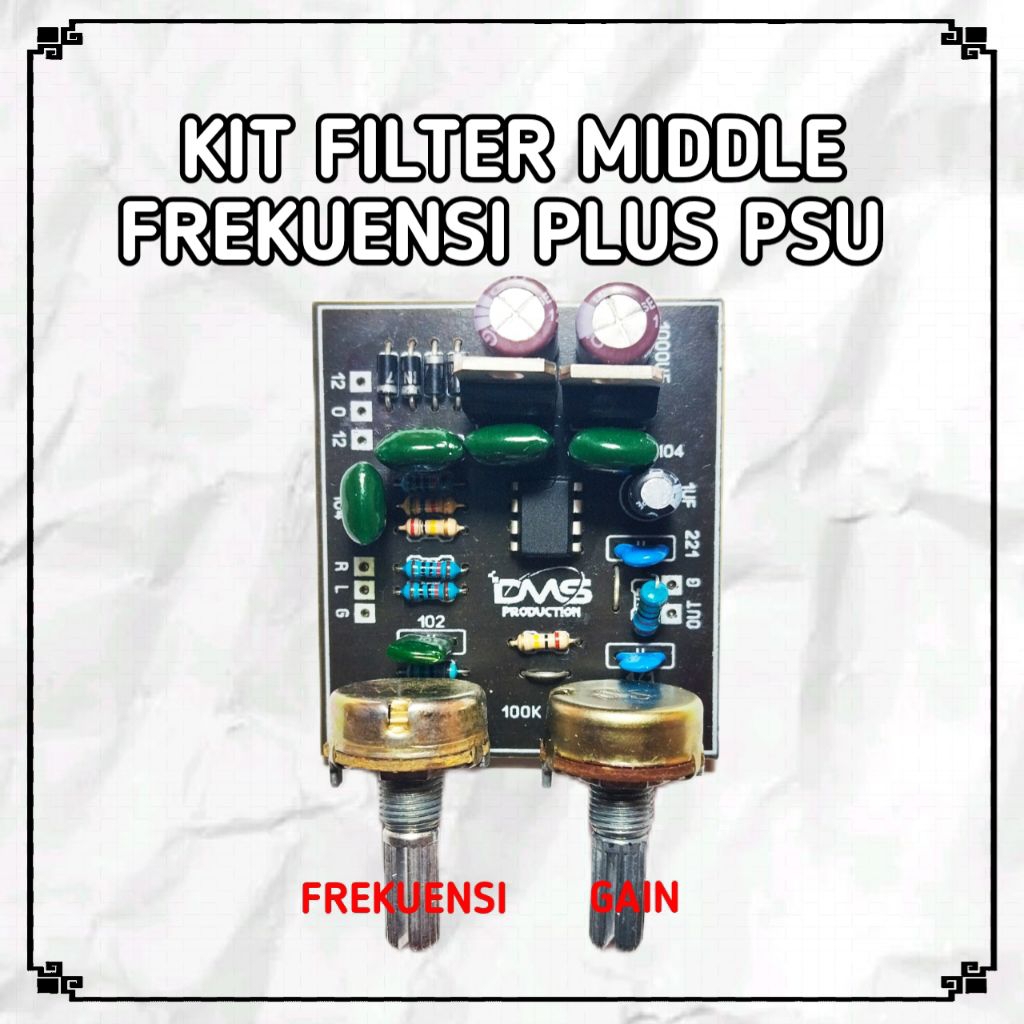 Jual KIT FILTER MIDDLE IC JRC 4558 DENGAN FREKUENSI PLUS PSU | Shopee ...