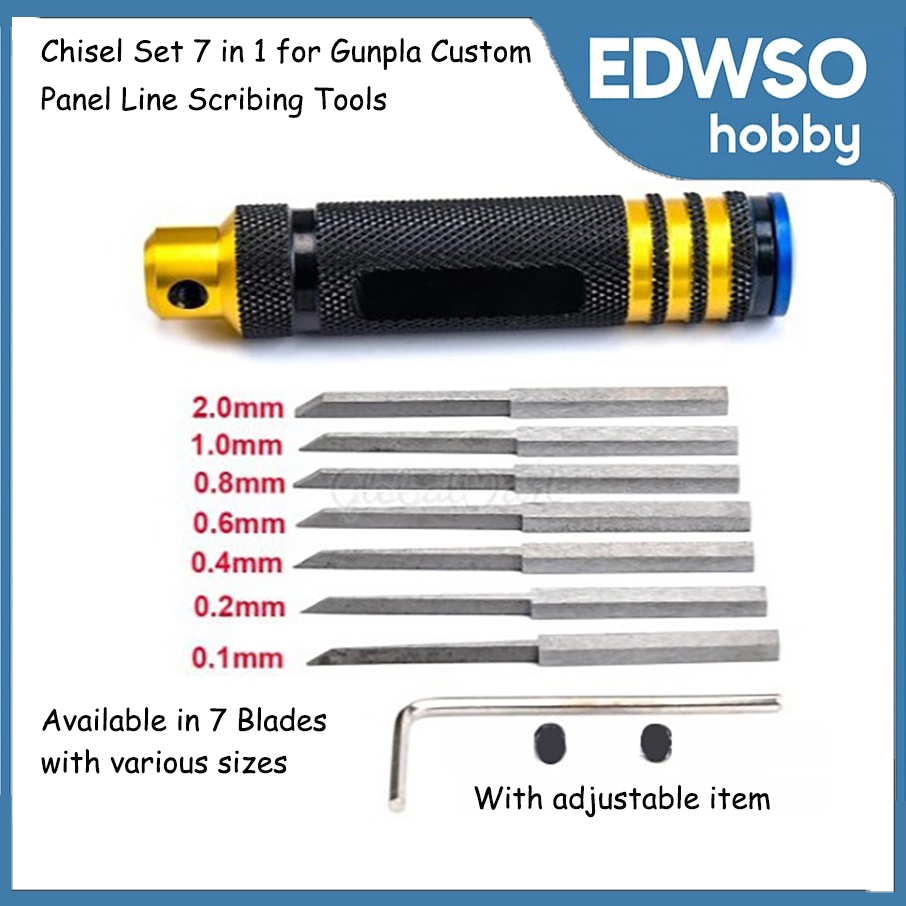 Jual Chisel Carved Cutter Set 7 in 1 Scribing Scriber Gundam Model Kit ...