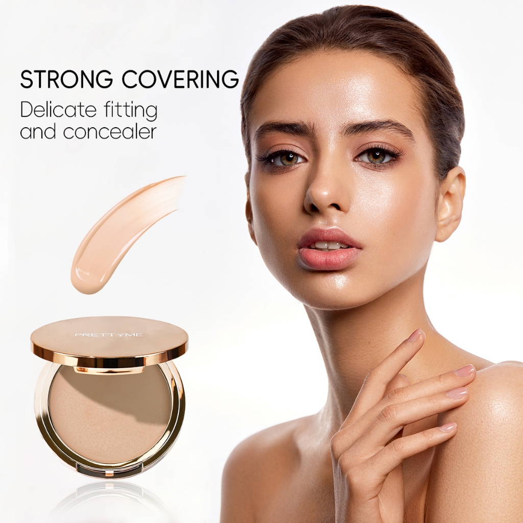Jual [PROMO SET!!] PRETTYME Foundition balm compact liquid foundation ...
