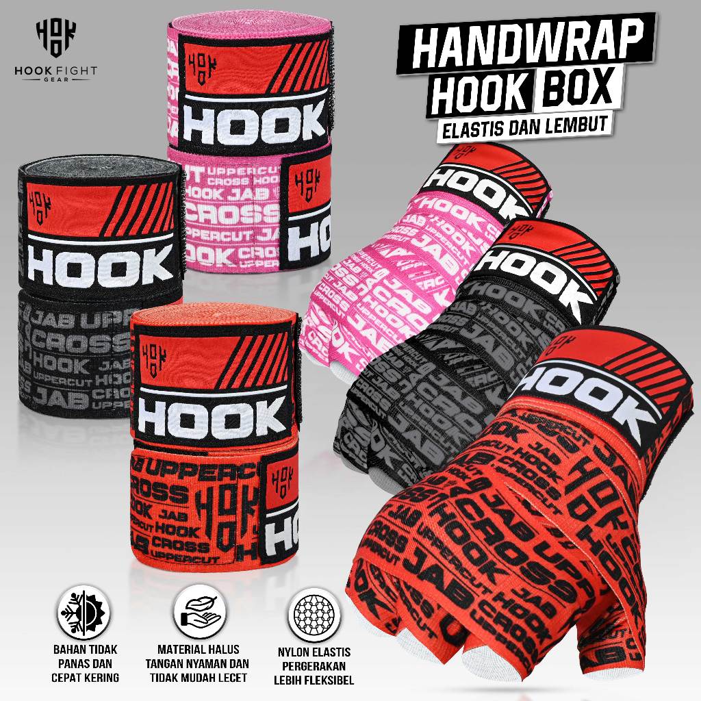 Jual Handwarp Tinju Tali Muaythai Handwrap Muay Thai Hook Boxing Wrap ...