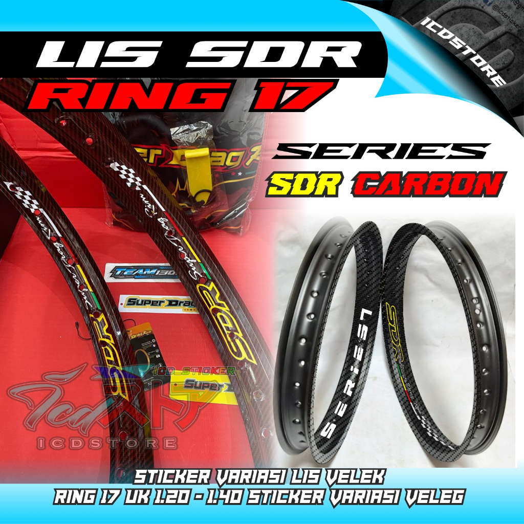 Jual Velg Superdrag Carbon Rim 17 LIST KINGU CARBON/KINGU SDR KARBON ...