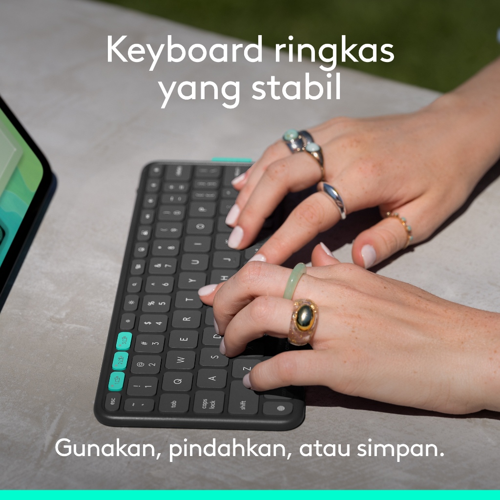 Logitech Flip Folio, Casing Keyboard untuk iPad Pro 11 inci (M4 & M5), iPad Air 11 inci (M2, M3 & M4), iPad Air (5th gen) – Casing Keyboard Bluetooth  (4)