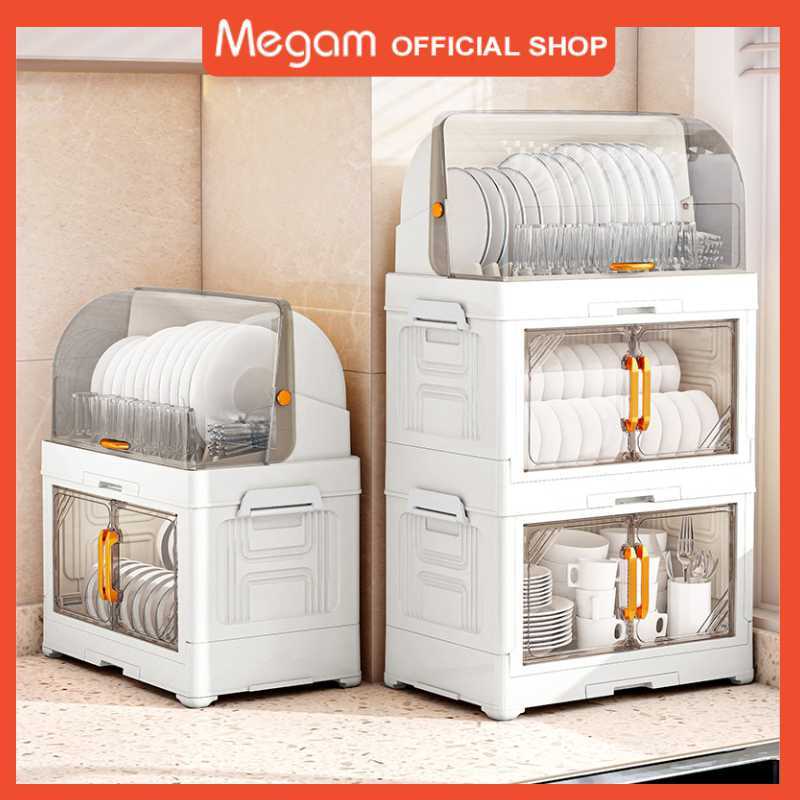 Jual Megam Rak Piring Lipat 2 - 4 Tingkat Rak Dapur Storage Penyimpanan ...