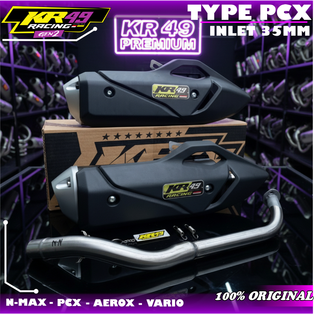 Jual Knalpot standar racing tipe tabung PCX pnp Vario 160 Racing Adem ...