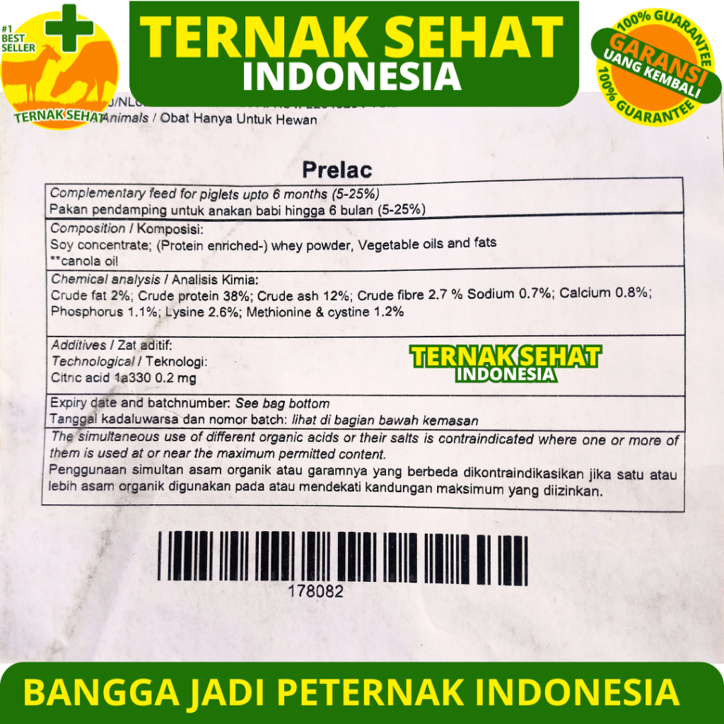 Jual PRELAC 1 KG - Susu Hewan Pengganti Skim Sebagai Pakan Tambahan ...