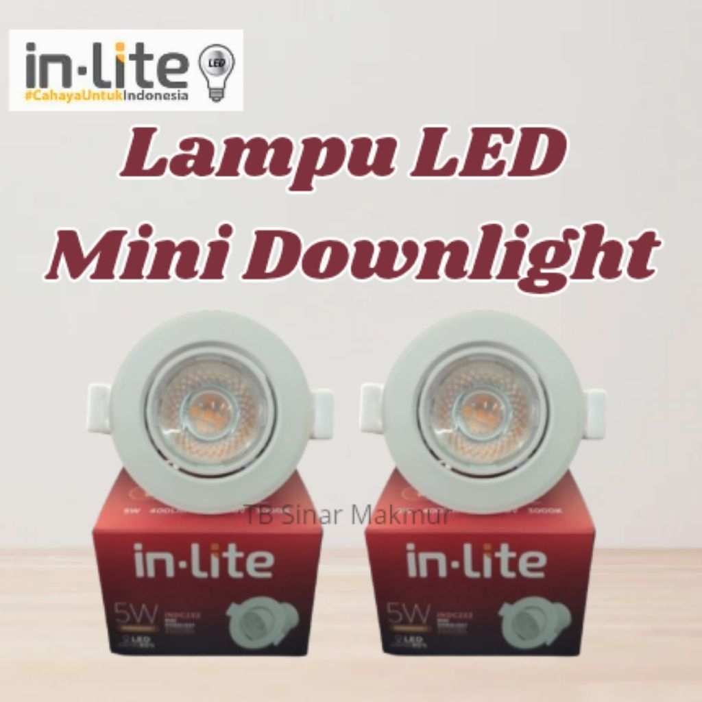 Jual INDC232 IN LITE LAMPU SPOTLIGHT LED INLITE DOWNLIGHT LED SPOT 5W 5 ...