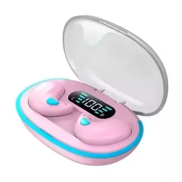 X55 TWS Bluetooth Earphone Invisible Wireless Earbuds LED Display Suara Jernih Desain Unik