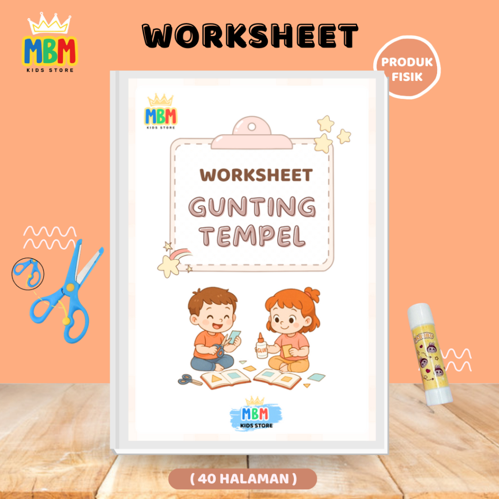 Jual Worksheet Gunting Tempel Anak PAUD TK Buku Latihan Kreativitas ...