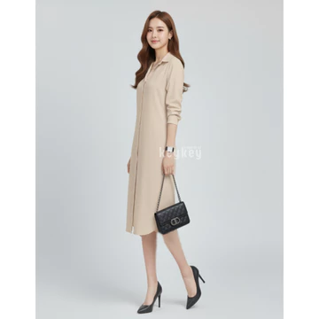 Key 0106 Dress ANASTASIA Size XL Wolfis Premium Dress Wanita Maxi Casual Hijabers Friendly