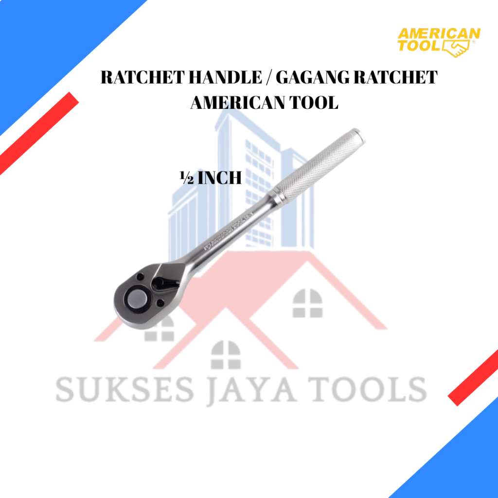 Jual RATCHET HANDLE GAGANG RATCHET Satin Finish 1/2 INCH DR American ...