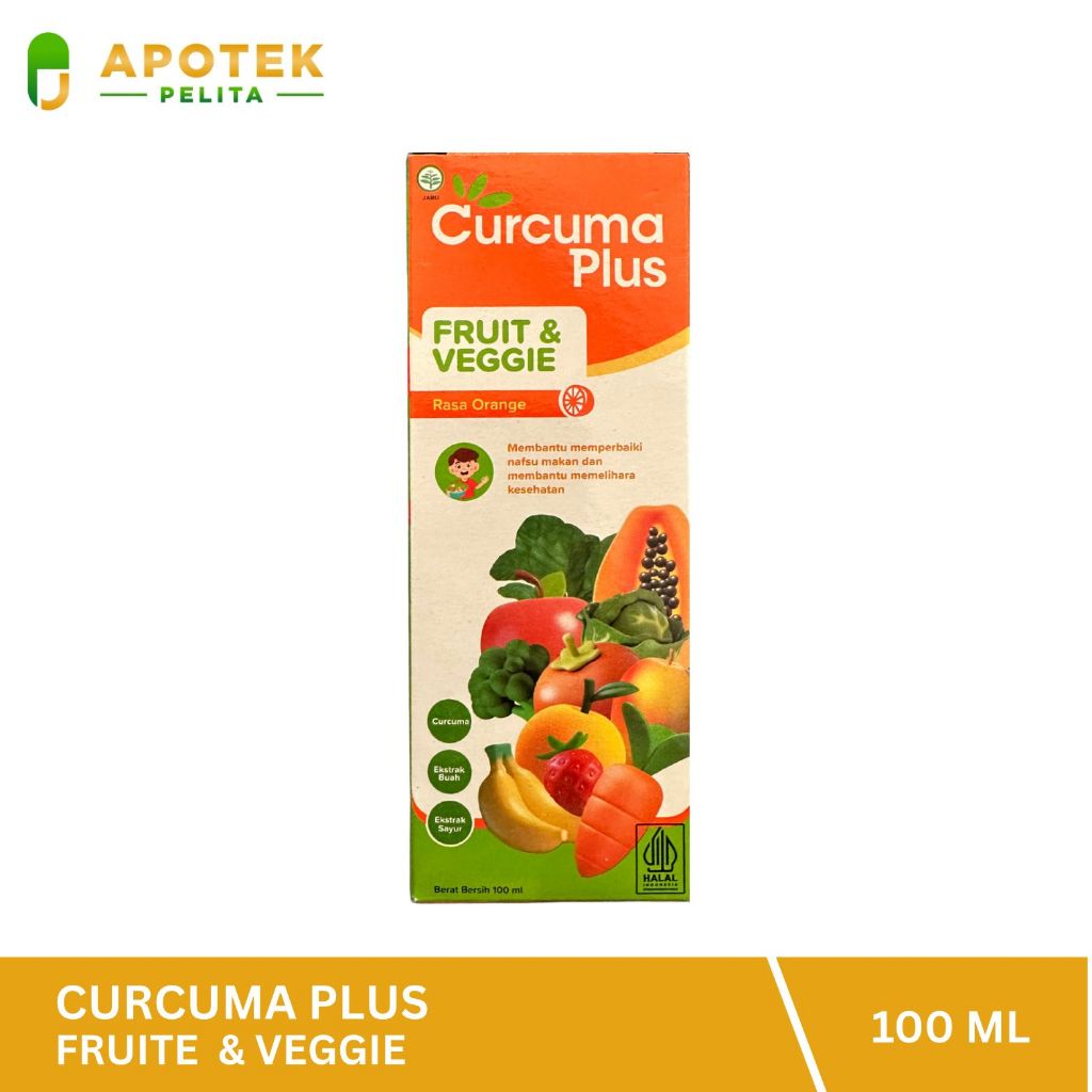 Jual Curcuma Plus Fruit & Veggie Rasa Jeruk 100 ml - Asupan Kebutuhan ...