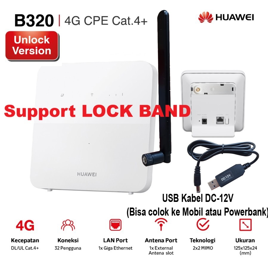 Jual Modem Unlocked Huawei 4G LTE B320 Support Lock Band Wireless 4G ...