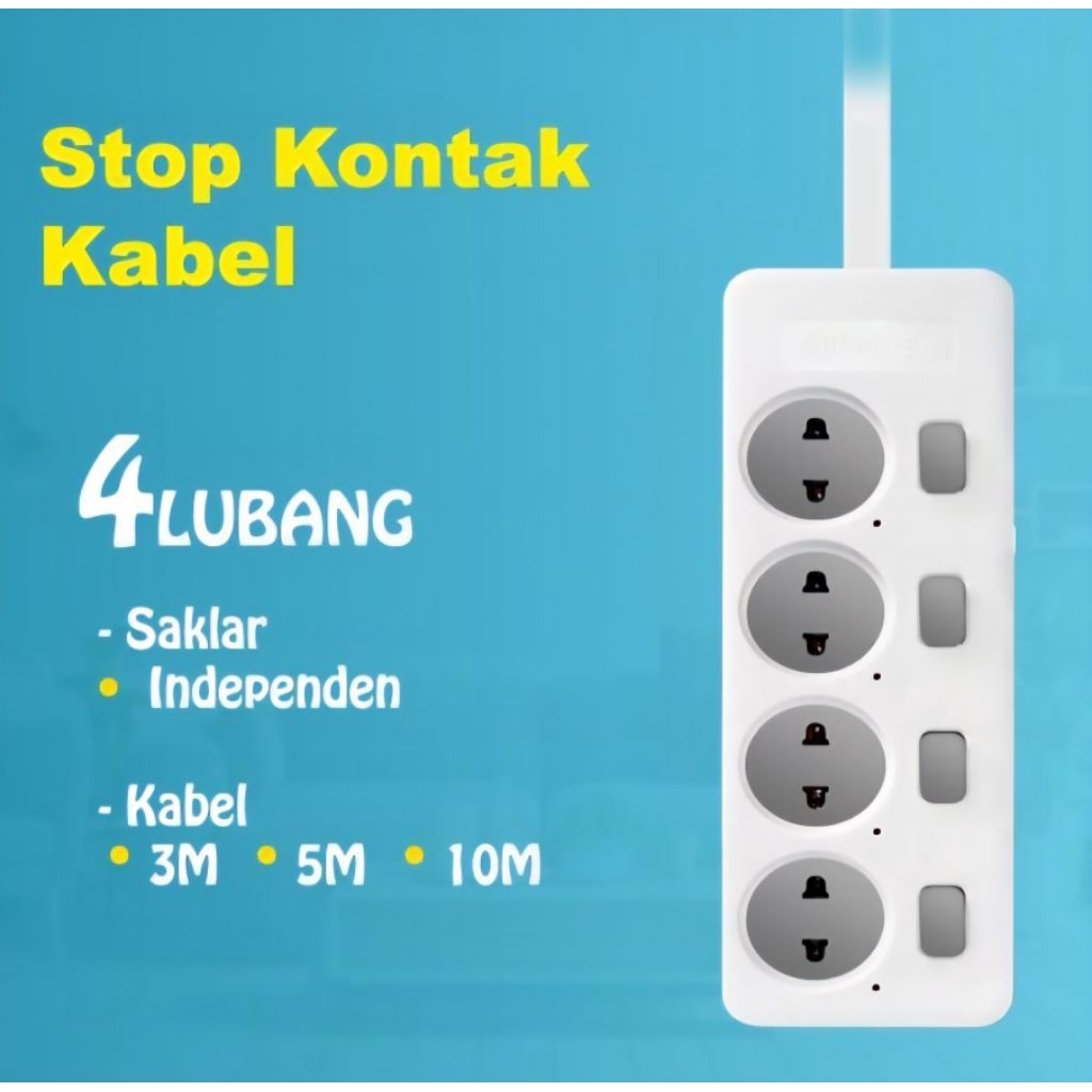 Jual MIKOTEK STOP KONTAK KABEL PLUS SAKLAR ON OFF / STOP KONTAK KABEL ...