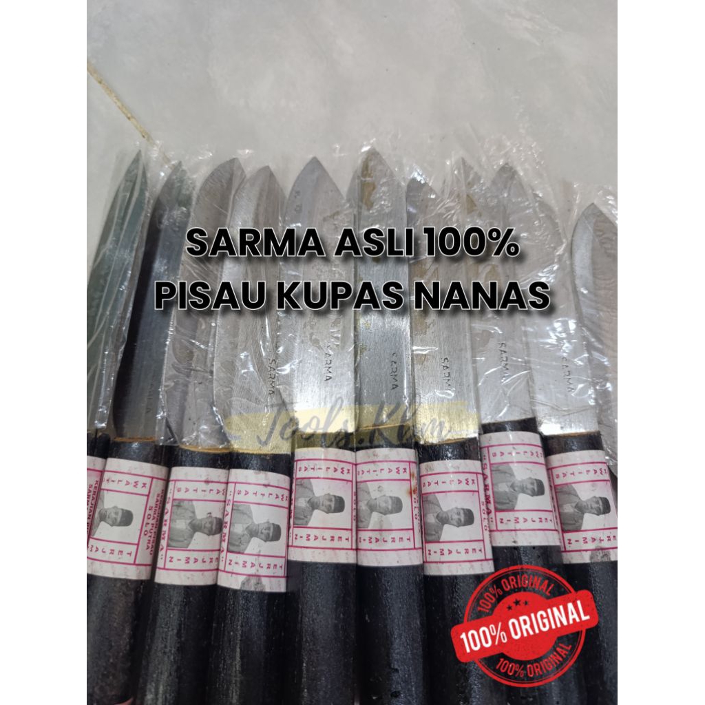 Jual PISAU DAPUR CAP SARMA SOFYAN GAGANG KAYU BESAR/ PISAU KUPAS NANAS ...