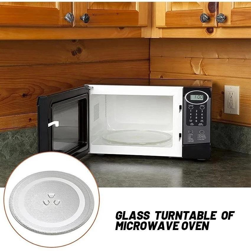 Jual Microwave Coaster Glass Plate + Swivel Triangle - Microwave Plate ...