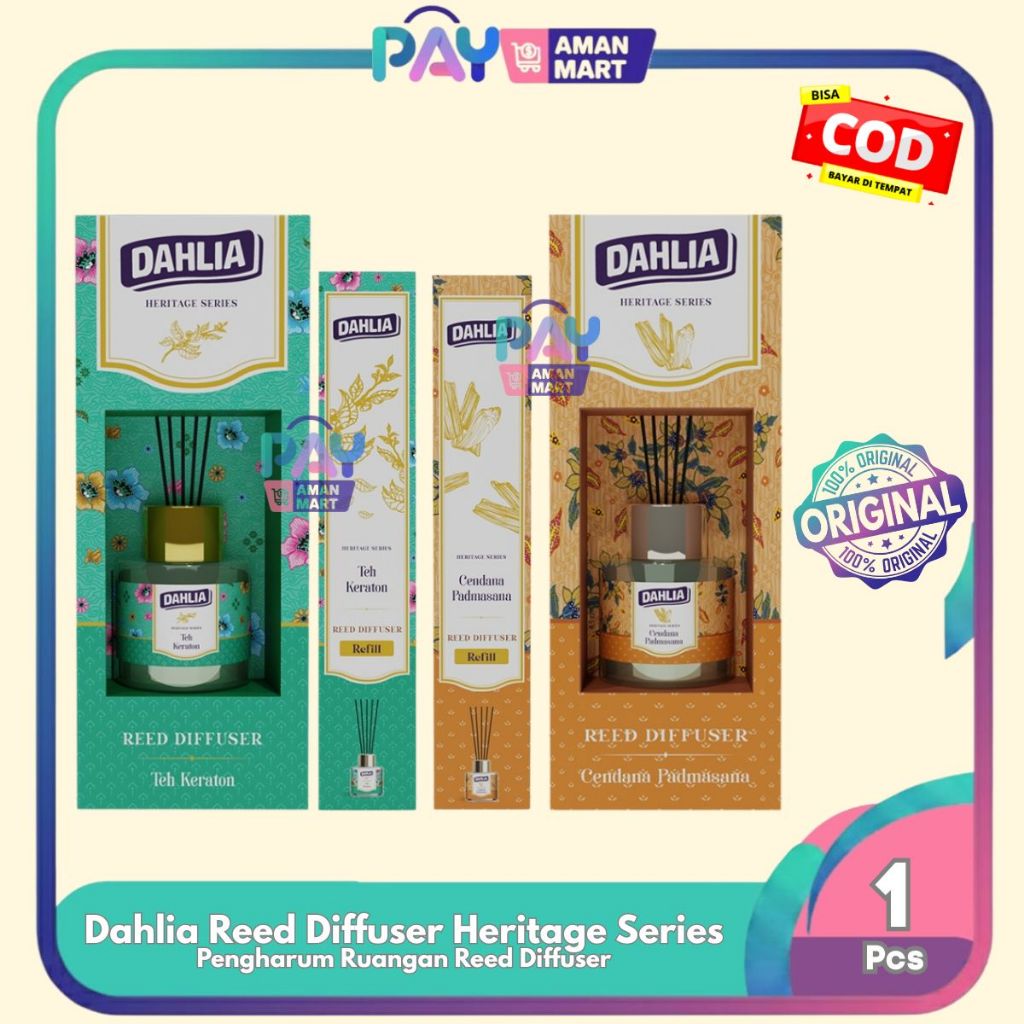 Jual Dahlia Reed Diffuser Heritage Series - Pengharum Ruangan Stick ...
