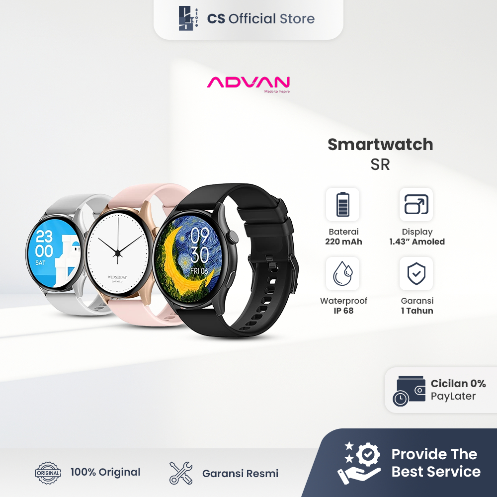 Jual ADVAN Smartwatch SR | Amoled Display 1.43