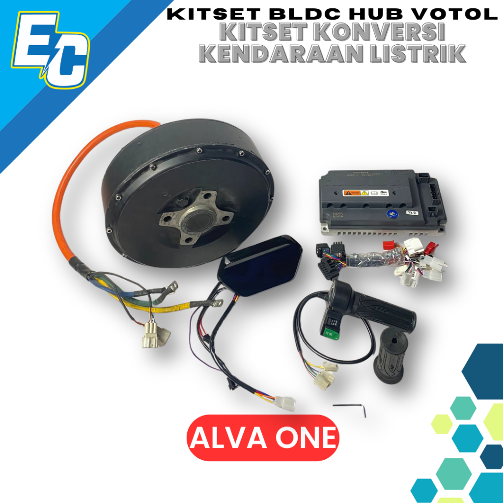 Jual Kit set motor listrik BLDC hub 4kw, Controller Votol EM100 ...