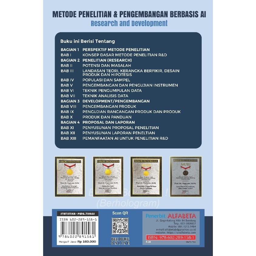 Jual Buku Metode Penelitian & Pengembangan Berbasis AI Research and ...
