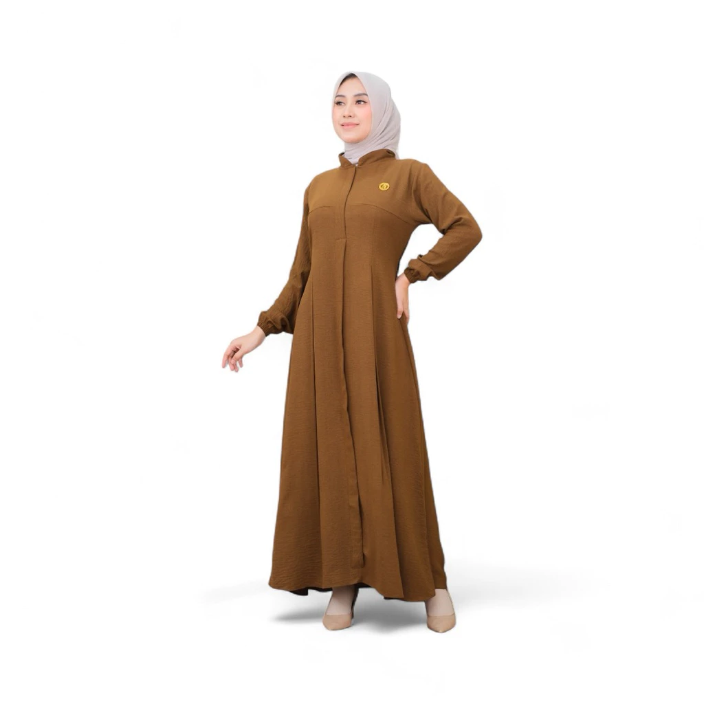 gamis katun adem tidak nerawang Gamis Salwa Dress polos kekinian untuk muslimah