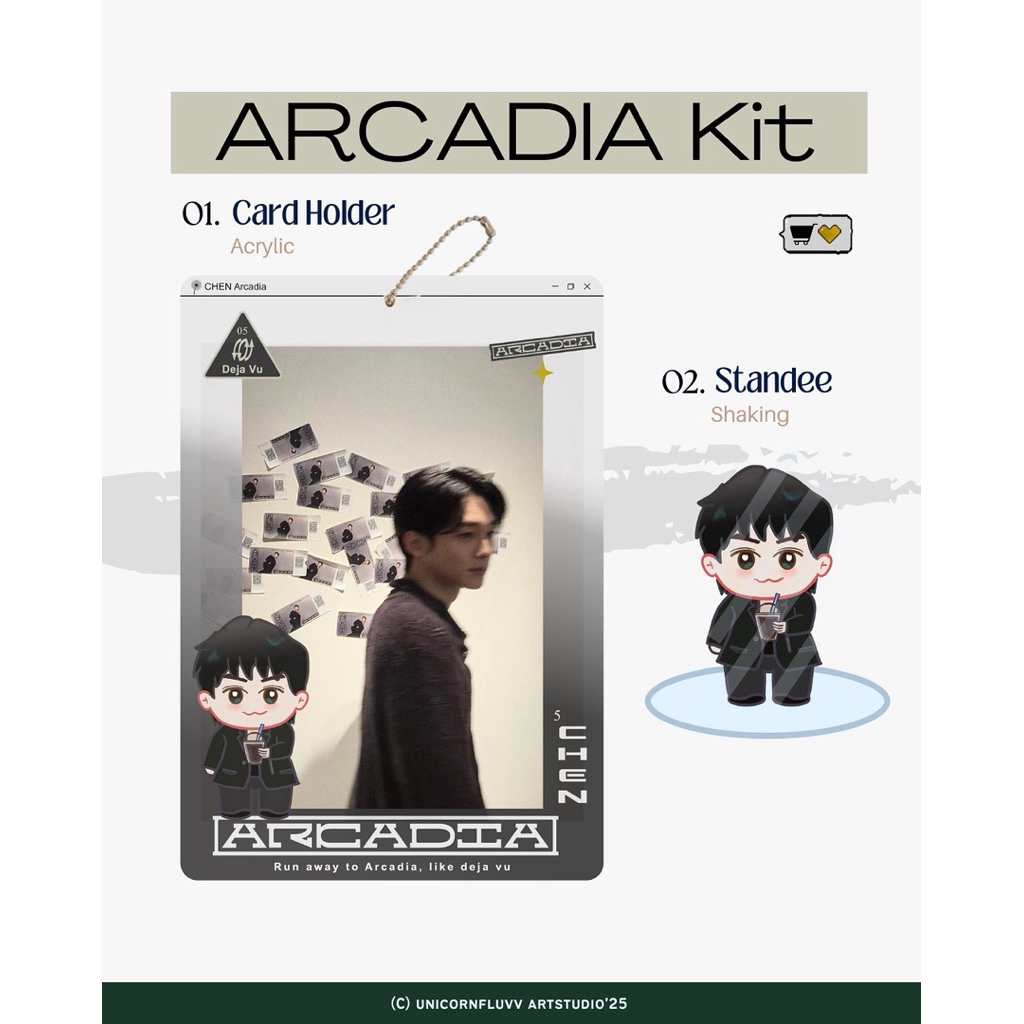 Jual EXO CHEN Arcadia Kit Acrylic Photocard Holder & Mini Standee ...