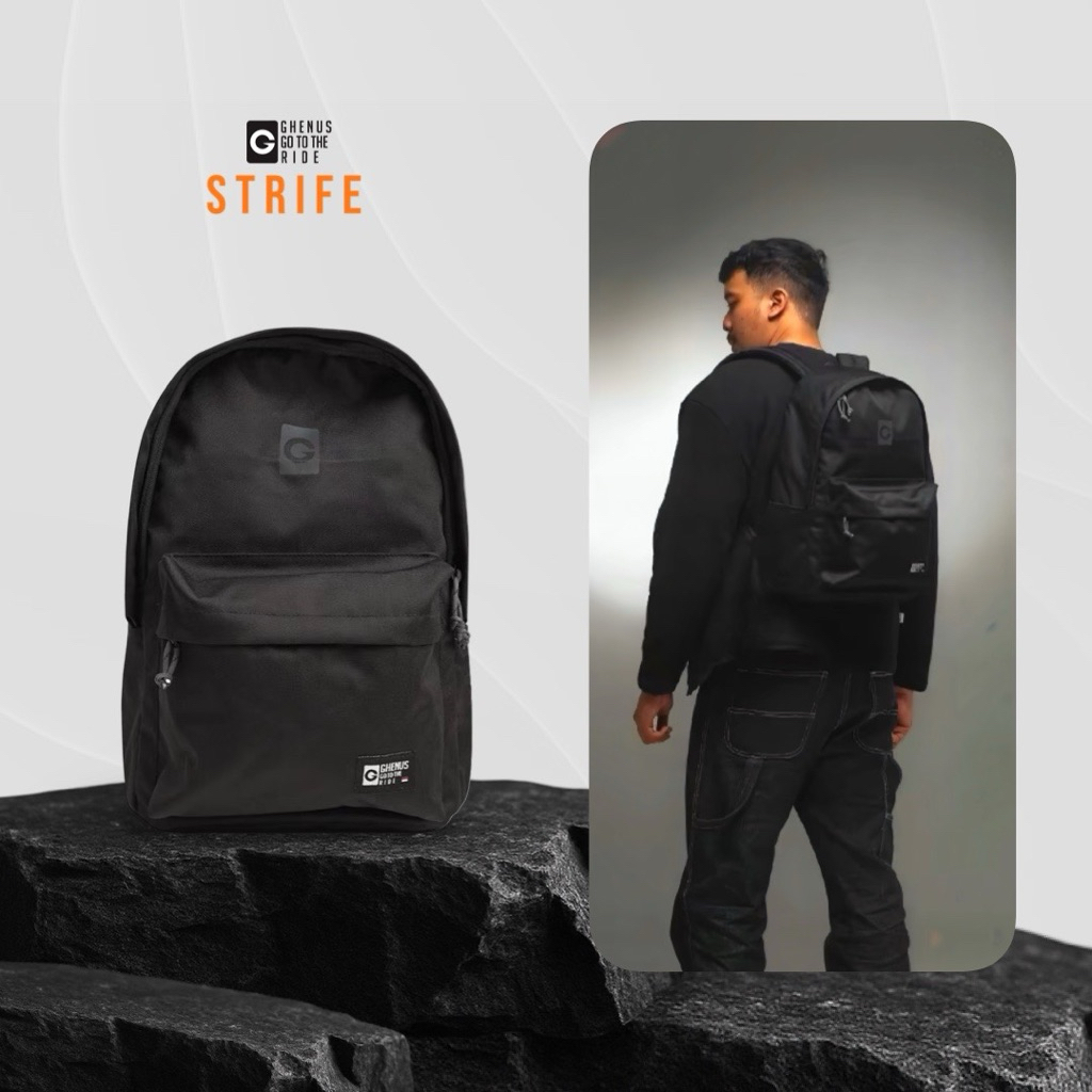 Jual Ghenus - Tas Ransel Backpack Basic Ransel Warna Hitam | Shopee ...