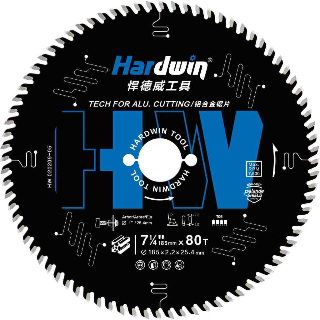 Jual HARDWIN TCT Circular Saw Blade 7.25 Inch 80T - 185X2.2/1.5X8TX25 ...