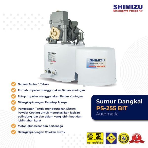 Jual Pompa air Shimizu Automatic Pump PS 255 BIT/PS 150 BIT/PS 230 BIT ...