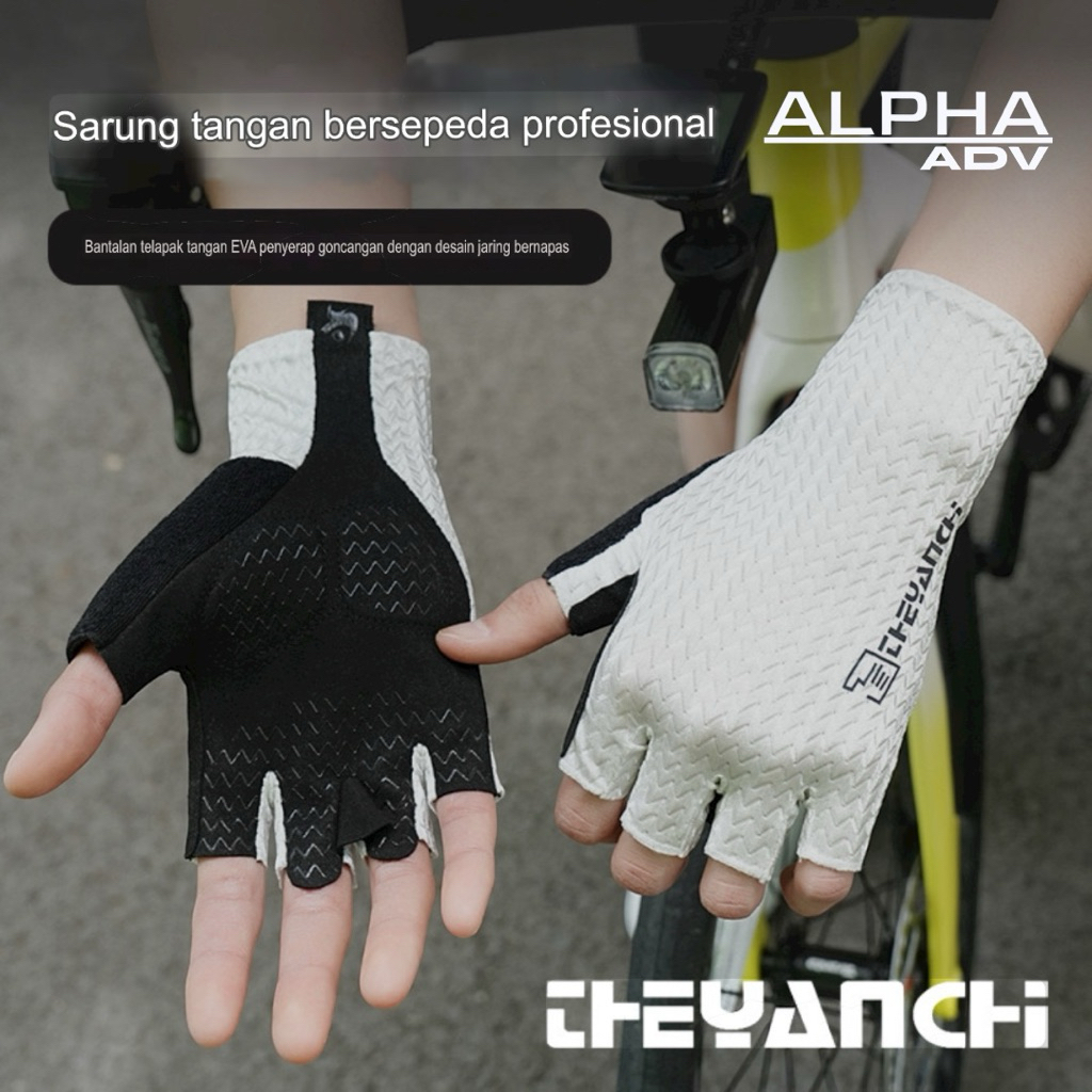 Jual ALPHA ADV Sarung Tangan Sepeda Premium Anti Slip Ringan Tidak ...