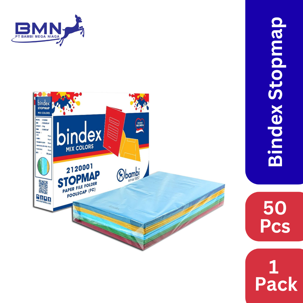 Jual Bindex Stopmap Folio Super Tebal 180 Gsm 1 Box Isi 50 pcs Mix ...