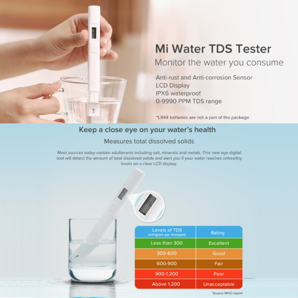 Jual Xiaomi TDS Test Pen Water Quality Tester Alat Ukur Kualitas Air ...