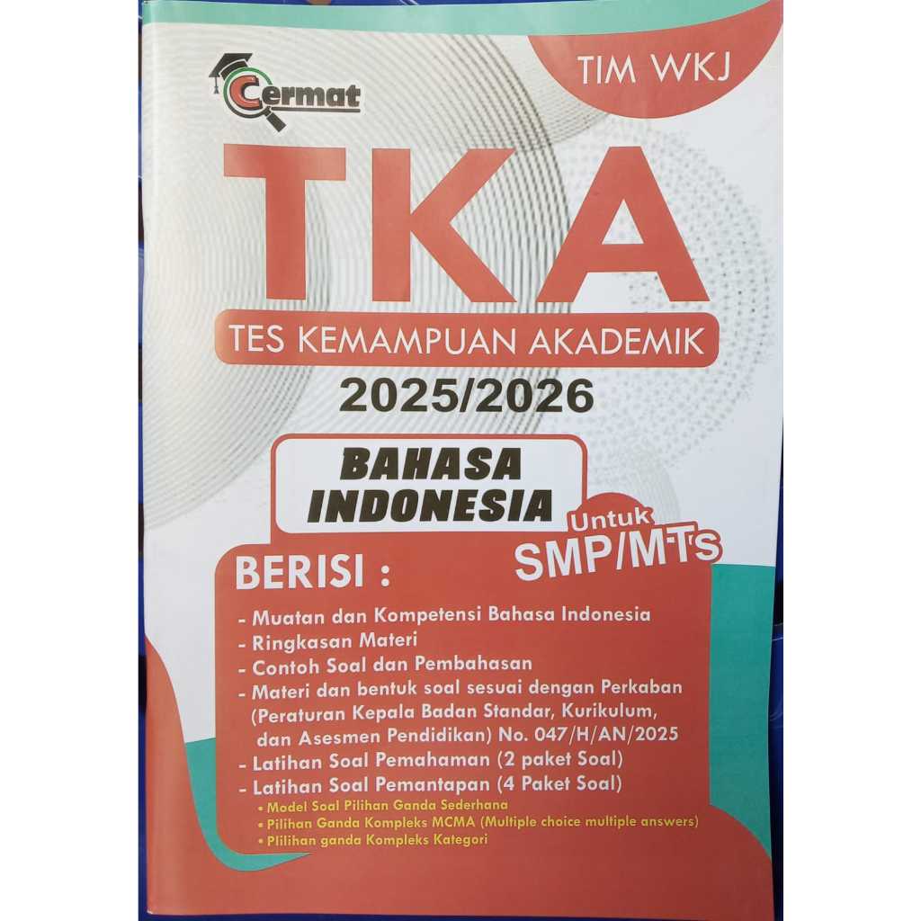 Jual TKA (TES KEMAMPUAN AKADEMIK) BAHASA INDONESIA 2025/2026 UNTUK ...