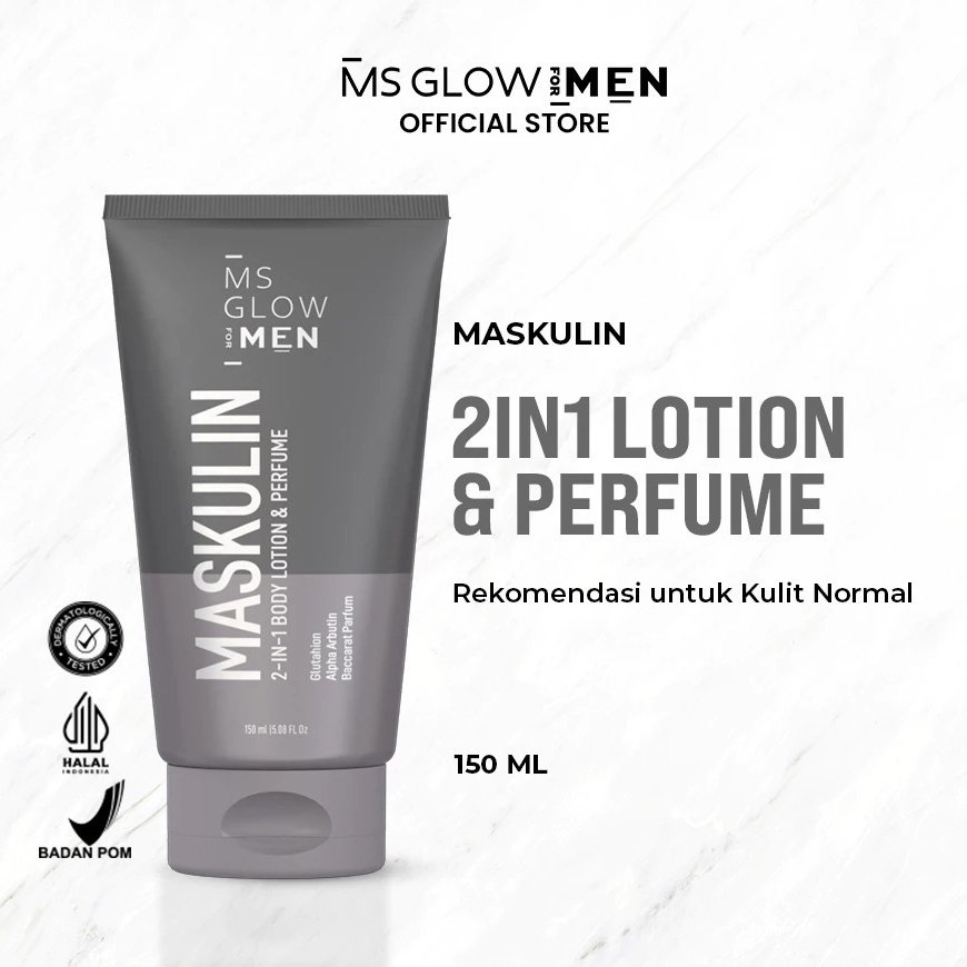 Jual MS Glow For Men - Maskulin 2in1 Body Lotion & Parfume - 150 ml ...