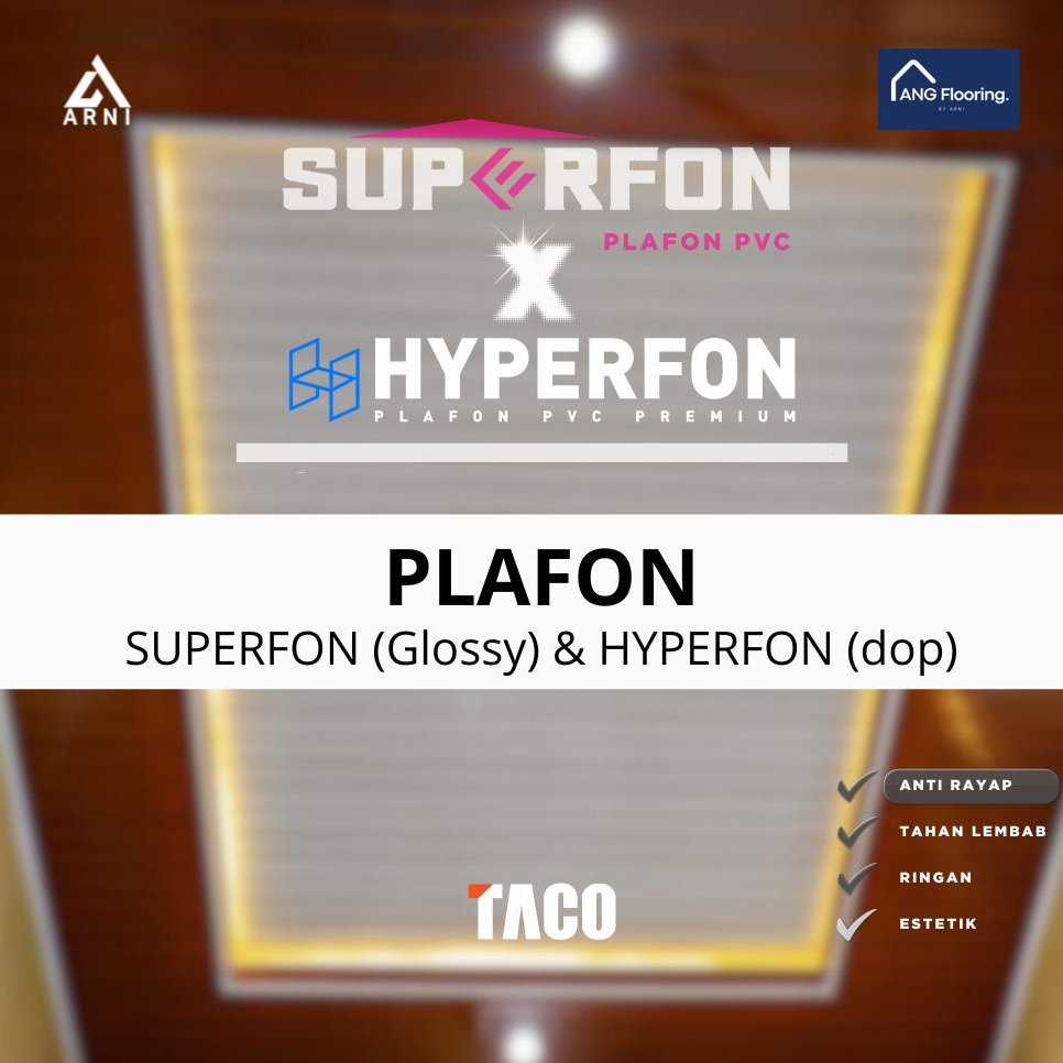 Jual Plafon PVC TACO Superfon & Hyperfon | Anti Air, Anti Rayap, Elegan ...