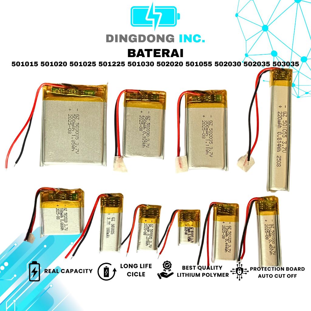 Jual DING DONG BATERAI LIPO 501015 501020 501025 501225 501030 502020 ...