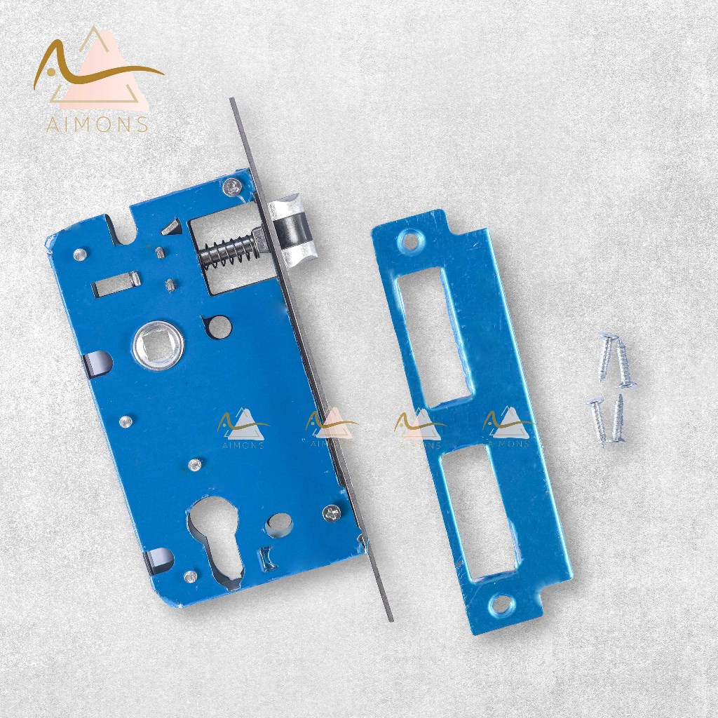 Body Kunci Pintu Ukuran Sedang Stainless/ Mortise Lock Medium Body Kunci Lidah Pintu Kayu