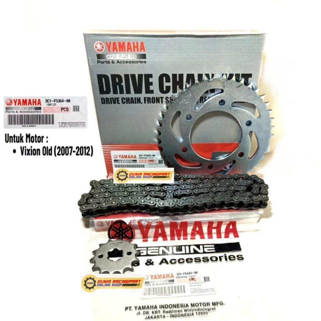 Jual Gear Set Sepaket Rantai Komplit Vixion Old Atau Lama 3C1 | Shopee ...