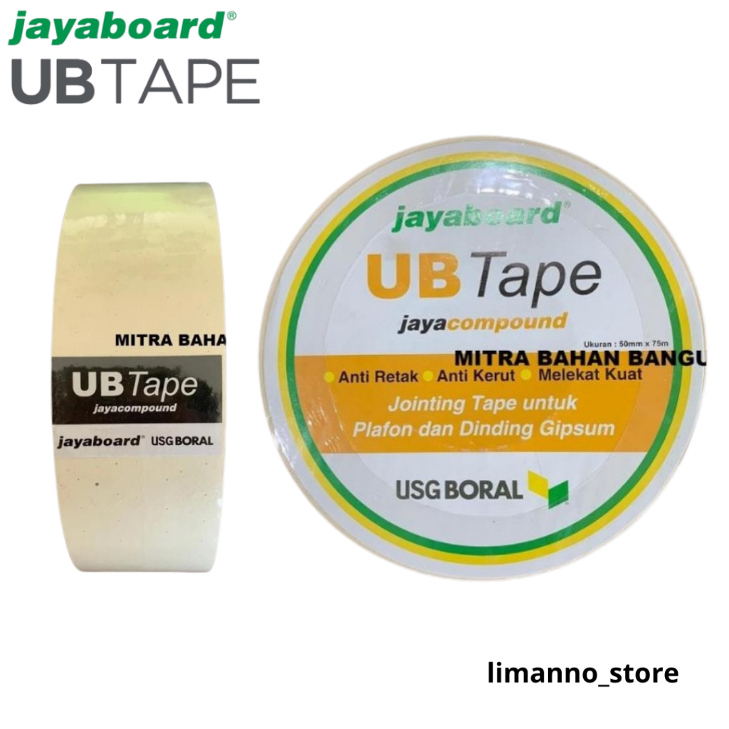 Jual Jayaboard UBTAPE Jointing Paper UB Tape Lakban Kassa Kompon Gipsum ...