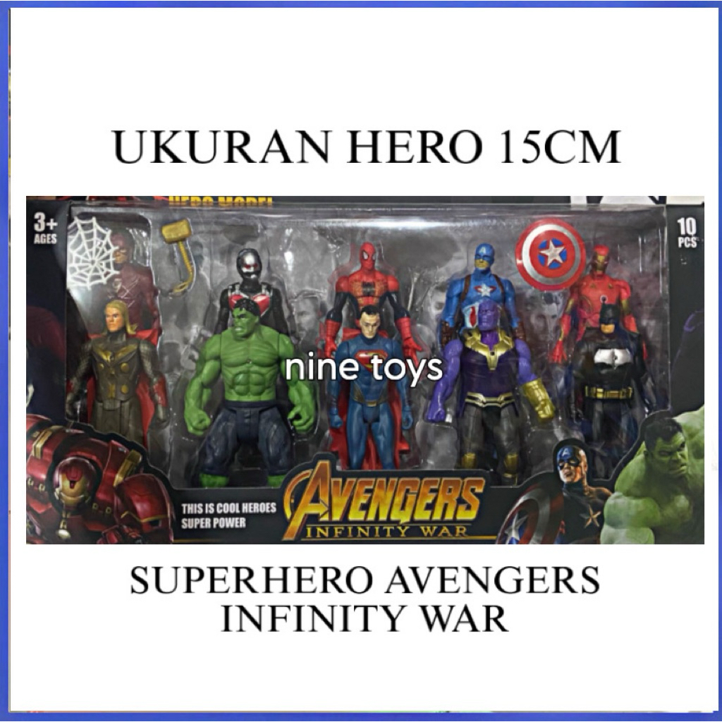 MARVEL AVENGERS ROBOT IRONMAN CAPTAIN SPIDERMAN HULK MINI SUPERHERO MAINAN ANAK
