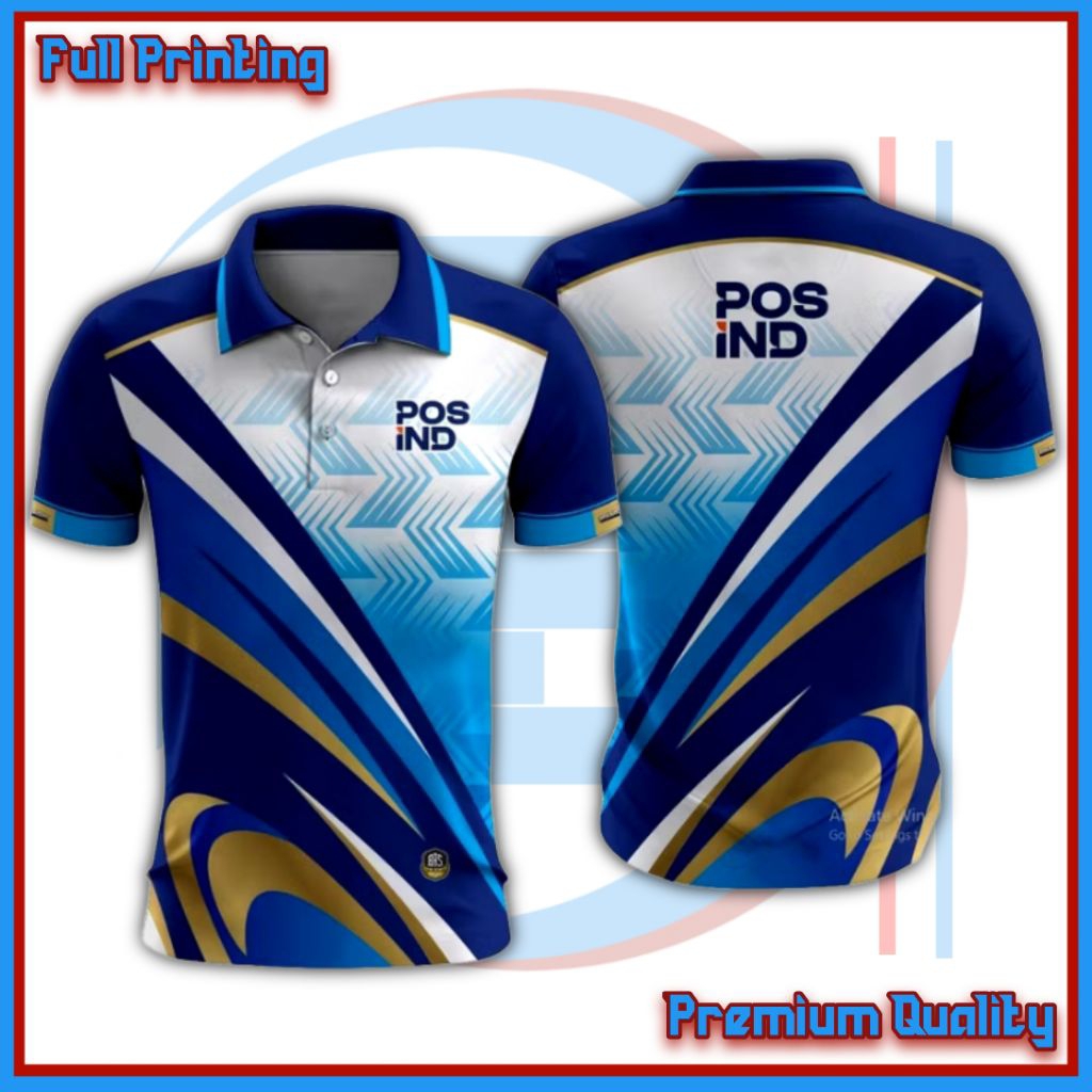 Jual Kaos POS INDONESIA/KURIR POS model polo full Printing kualitas ...