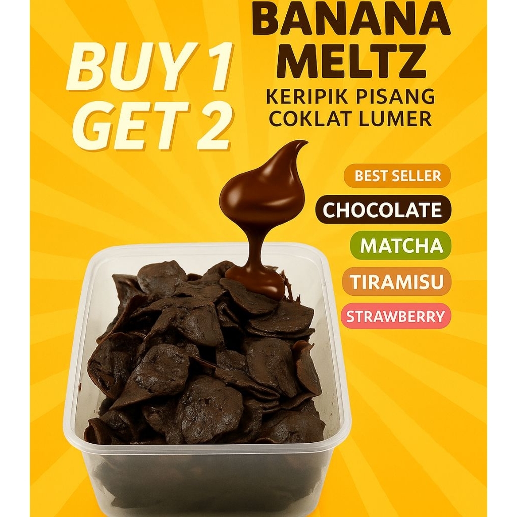 Jual Promo BELI 1 GRATIS 1 | Banana Meltz Keripik Pisang Lumer 300gr ...