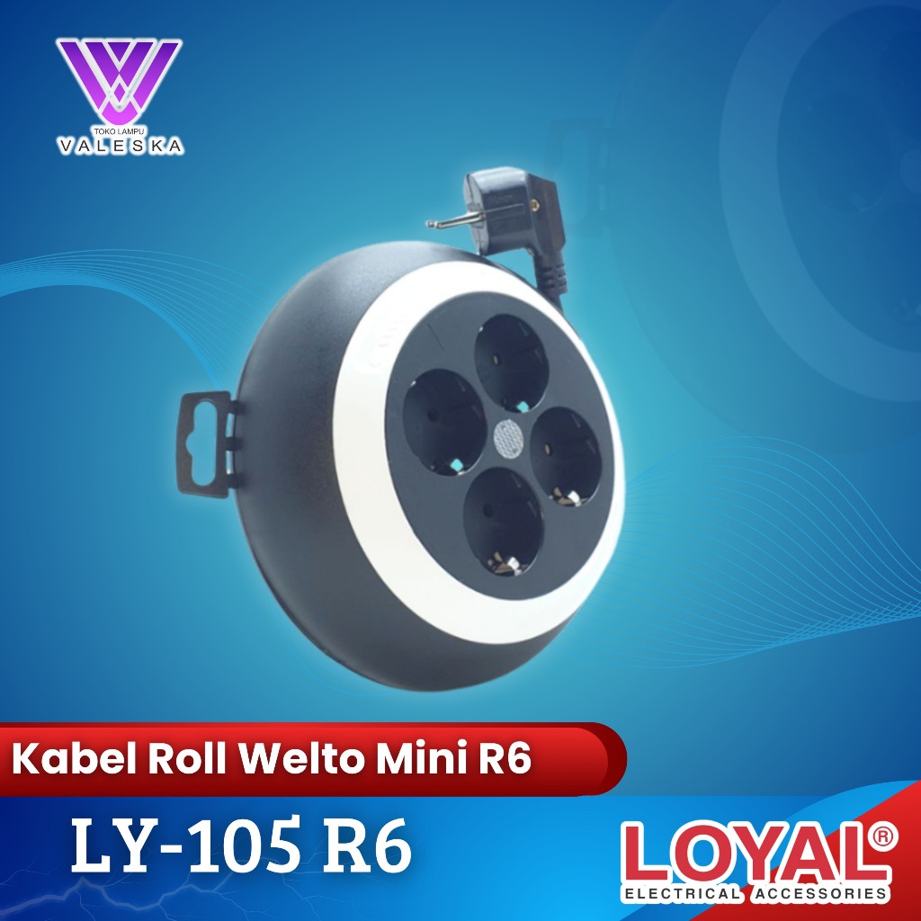 Jual LOYAL YUNIOR Kabel Box / Kabel Roll Welto Mini R6 Panjang Kabel 6 ...