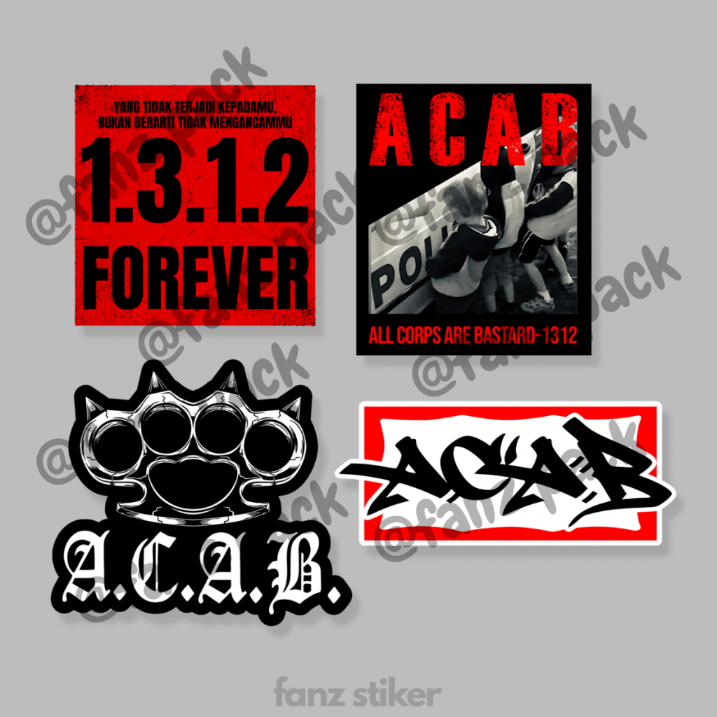 Jual STIKER ACAB ISI 8pcs - ANTI AIR- STIKER ACAB 1312, ALL COPS ARE ...